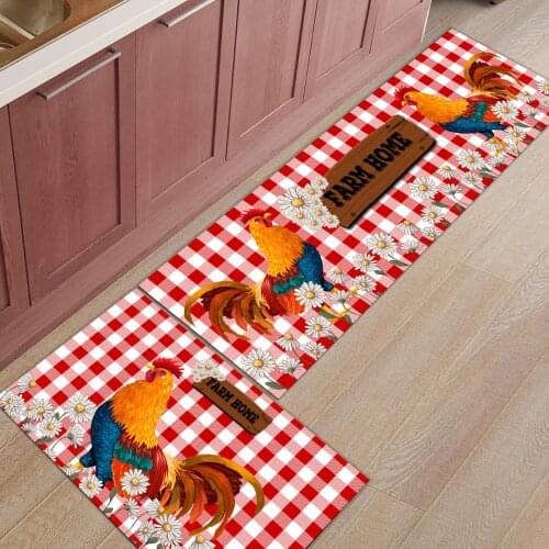 Big rooster pattern Kitchen rug kitchen mat home Carpet Rug doormat Doormat entrance door Balcony rug Bathroom rug floor mat