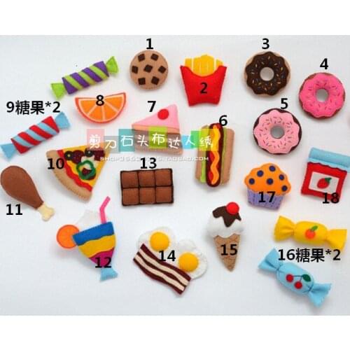 Dessert candy Felt kit Non-woven cloth Craft DIY Sewing set Felt Handwork Material DIY needlework supplies