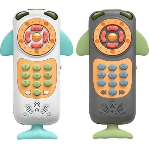 Baby Toy Phone Baby Multifunctional Remote Control Puzzle Early Education Music Touch Screen Simulation Phone ABS Material
