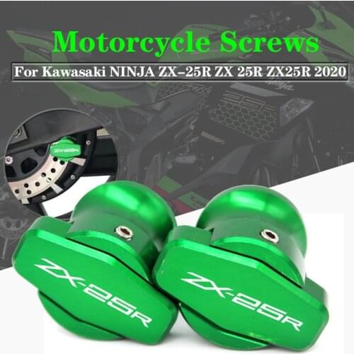 For Kawasaki NINJA ZX-25R ZX 25R ZX25R 2020 Motorcycle CNC Frame Stands 6MM Screws Sliders Swingarm Spools Slider