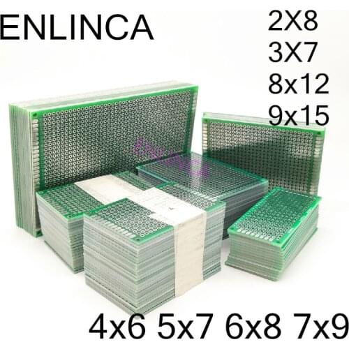 2-5pcs 5x7 4x6 3x7 2x8 6x8 7x9 8x12 9x15 Double Side Copper Prototype PCB Universal Board Experimental Development For Arduino