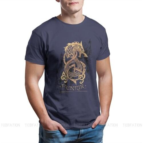 Fenrir The Nordic Monster Wolf Casual Streetwear Norse Mythology Freyr Loki Yggdrasil Homme T-Shirt Pure Cotton Ofertas Tee