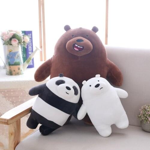 20/30/40/50/65cm Kawaii Panda Bears Plush Toy Cartoon Bear Stuffed White Bear Gray Panda Doll Kids Lover Birthday Gifts