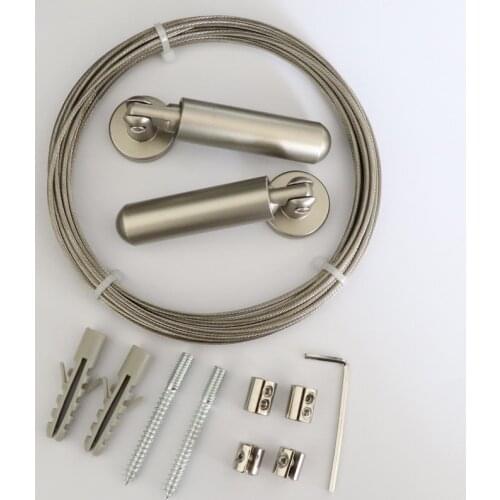 5M Curtain Drapery Drape Wire Rod Sets , Curtain Accessories for Window Decoration