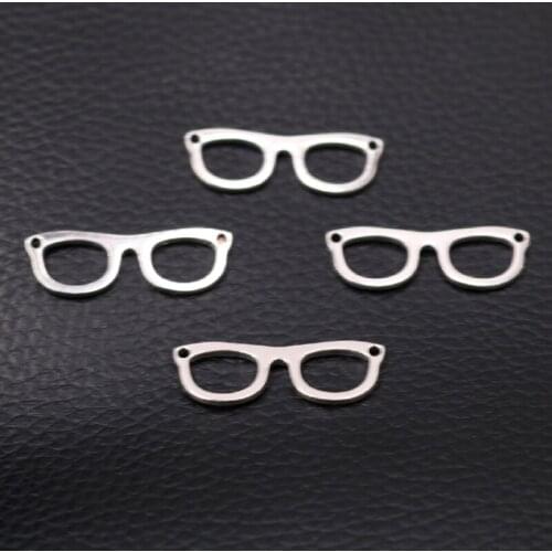 20pcs Silver Plated Eye Frame Connectors Retro Bracelet Metal Accessories DIY Charms Jewelry Crafts Making 29*10mm A363