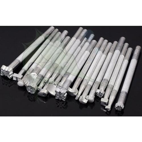 20pcs/box Leather Watch Strap figure printing Tool Assort Shape Watch Strap Making Printing Puncher Tool for Watchband makers