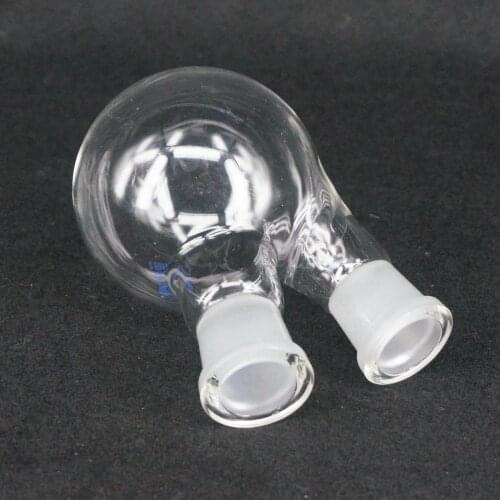 250ml Laboratory Borosilicate Glass 24/29 Joint Glass Flask round bottom with two necks