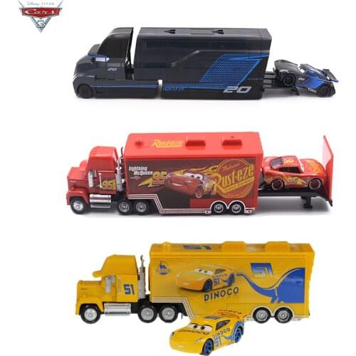 Disney Pixar Cars 2 3 Metal Diecast Car Toys Lightning McQueen Jackson Storm Cruz Ramirez Mack Uncle Truck Model Children Gift