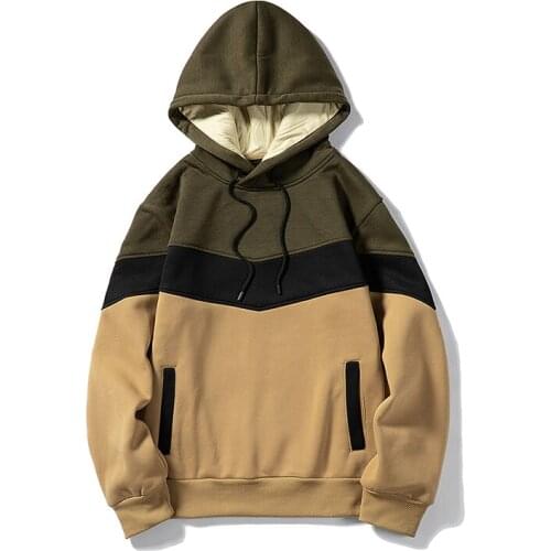 Fashion Brand Men Hoodies 2020 Winter Autumn Warm Fleece Male Casual Hoodie Sweatshirts Mens Patchwork Streetwear Tops Big Size