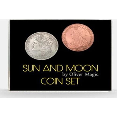 Sun and Moon Coin Set by Oliver Magic Coin Magic Tricks Illusion Close up Magic Coin Appearing/Vanish Stage Magia Props Gimmick