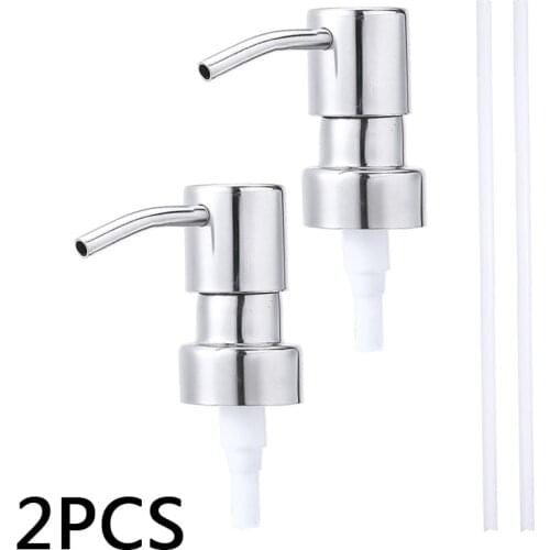 New Pump Soap Liquid Lotion Jars Replacement Stainless Steel Battle Tube Pump Dispenser 25mm bottles For Bathroom Hardware