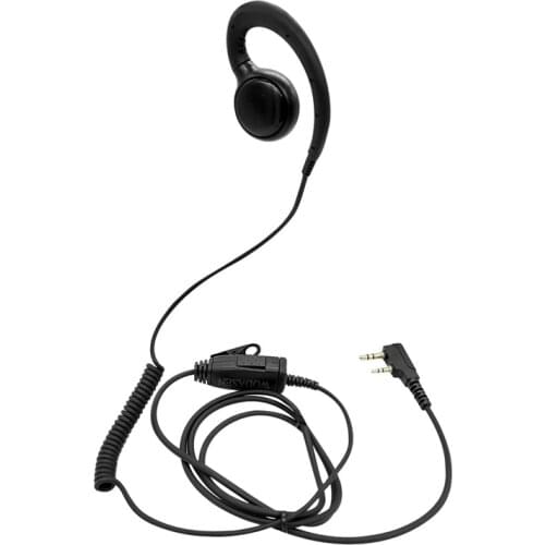 Single 1 Wire C Swivle Headset Walkie Talkie Earpiece with Coil Curly Cable for baofeng BF UV 5R/5RA/5RA+/5RB/5RC/5RD/5RE/5RE+ 6