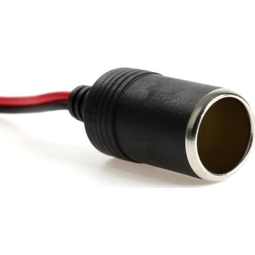 Portable Universal DC 12-24V Car Cigarette Lighter Charger cable Female Socket Plug Connector Adapter With 40cm Cable