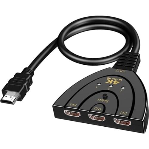 Portable 3 In 1 Out Full Cover Switch HDMI-compatible 4K 2K for Laptop U90D