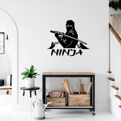 Lovely Ninja Art Sticker Waterproof Wall Stickers Kids Room Nature Decor Removable Decor Wall Decals