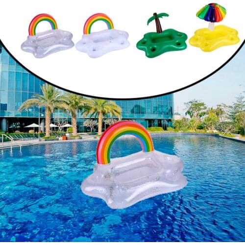 Pvc Inflatable Pool Float Beer Drink Holder Summer Beverage Cup Accessories Swimming Pool Toys Floats Kids Inflatable Float Ring