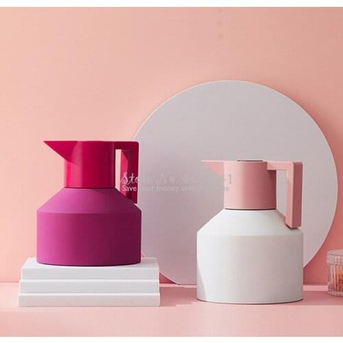 Nordic Luxury Geometric 304 Stainless Steel Double-layer Vacuum Insulation Pot Large Capacity Portable Home Hot Water Kettle