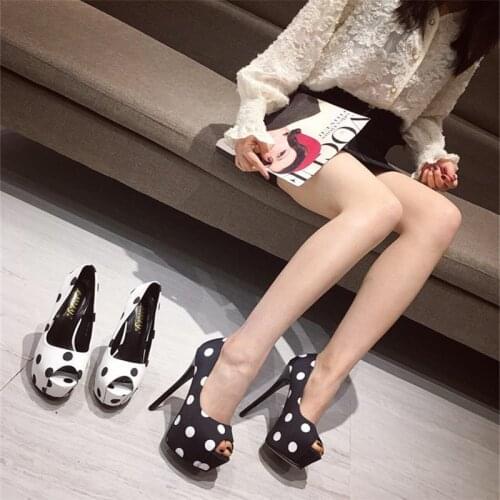 Peeptoe Silk Black White High Heels Platform Sandal Women Shoes Heel Ladies Sandals Summer Dress 2020 Fashion Sadalias Femininas