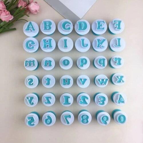 Baked cake silicone mold spring seal mold size English alphanumeric fondant cake baking mold