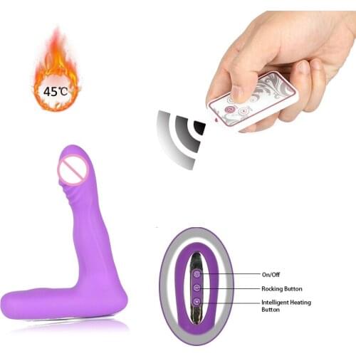 Smart Heating Wearable Anal Plug Dildo Vibrator Wireless Control G-Spot Vagina Massage Stimulate G-spot Vibrator Erotic Sex Toys