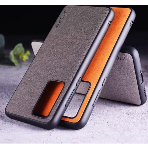 Case for Huawei P40 Lite E Pro Plus Premium Soft TPU+Hard PC+Actual Textile 3in1 material unti finger print Nova 6 SE Y7P