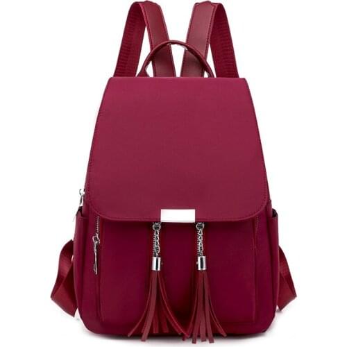 Womens Fashion Backpack School Bookbag Tassel Anti-theft Daypack Rucksack Shoulder Bag For Teenager Girls