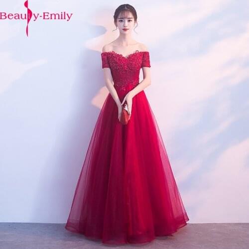 Charming V Neck Off the Shoulder Lace Party Wear Dress for Women Luxurious Beading Appliques Lace Up Back Evening Dress Vestidos