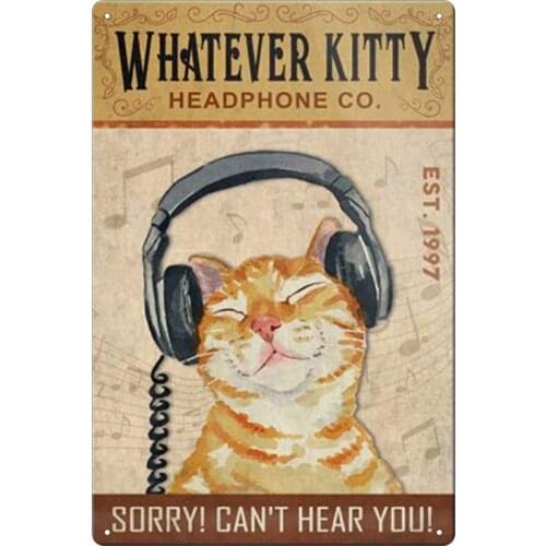 Travel Metal Tin Sign Funny Cat Retro Vintage Bar Signs Tin Sign Vintage Art Metal Poster Retro Vintage 20x30 cm
