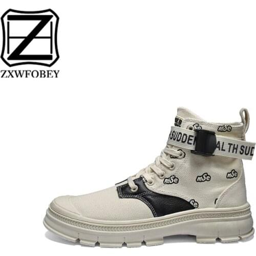 ZXWFOBEY Genuine Leather Men Boots Winter Waterproof Ankle Riding Boots Men Outdoor Working Snow Boots Men Shoes