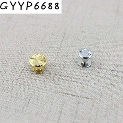 10pcs 50pcs Solid Rivets Fasteners Gold High Quality Leather Crafts Bags shoes Studs Bag Parts Accessories