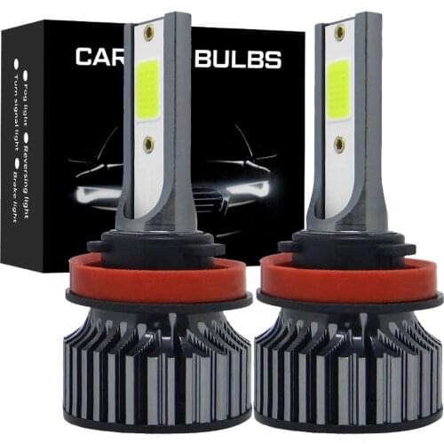 2PCS Mini P1 H1 H3 Led Headlight Bulbs H7 LED Car Lights H4 880 H11 HB3 9005 HB4 9006 H13 6000K 30W 12V 9000LM Auto Headlamps