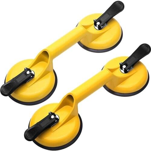 2 Pcs Glass Suction Cups Heavy Duty Aluminum Vacuum Plate Handle Glass Holder Hooks to Lift Large Glass