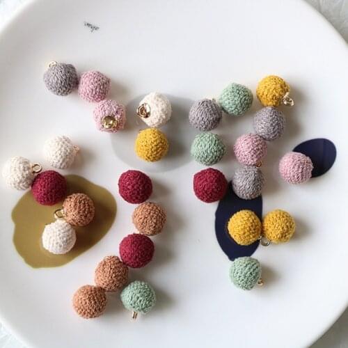 30PCS Mini Ball Pendant Women DIY Earrings Hairpin Jewelry Making Crafts Material Creative Clothing Backpack Decos Supplies 1CM