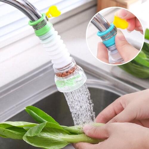 360 Degree Adjustable Water Tap Extension Filter Shower Bathroom Faucet Extender Water Saving Splash-proof Kitchen Accessories