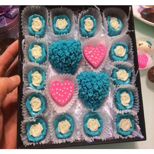 3D Heart shape rose silicone mold for making soap chocolate cake mold diy for friends