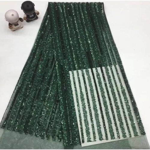 5yards/bag Embroidery sequins fashion new European and American style fabric is used in wedding dress design XX101