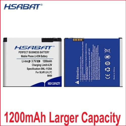 HSABAT 0 Cycle 1200mAh BK60 Battery for Motorola SLVR L9 L7C W510 A1800 L71 L72 A1600 E8 EM30 V750 i425e Q700 i290 Accumulator