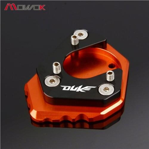 For KTM DUKE 125 200 250 390 2013-2020 Motorcycle CNC Aluminum Side Stand Enlarger Plate For KTM RC 125 200 390 RC390