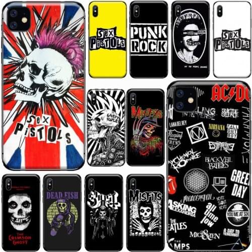 Punk Rock rap Skeleton skull style Phone Case For iphone 8 11 12 Redmi note 8 9 s huawei p 30 pro lite plus cover shell funda