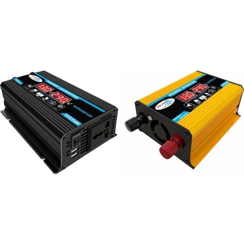 Digital Car Inverter 12V To 220V Modified Sine Wave Inverter Voltage Converter + Lcd Display