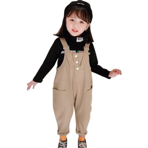 Kids Baby Girls Clothes Clothing Trousers Jumpsuit Playsuit Toddler Infant Girl Long Pants Denim Jeans Overalls