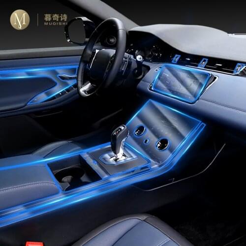 For Land Range Rover Evoque 2019-2021Car Interior Center console Transparent TPU Protective film Anti-scratch Repair Accessories