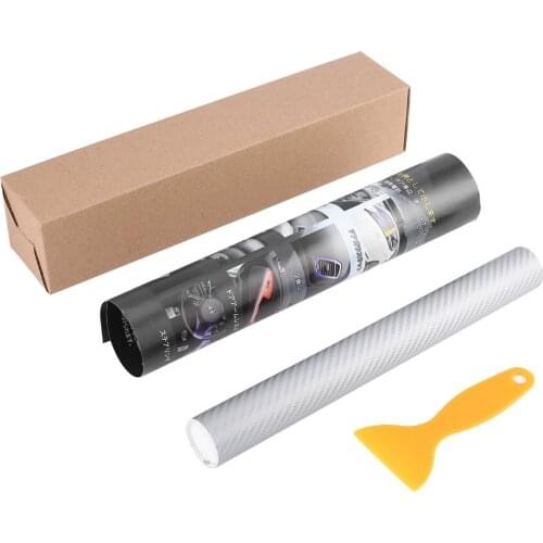 GOMYHOM Universal 3D 152x30CM Anti-UV Car Wrap Film Auto Carbon Fiber Wrapping Film Vehicle Change Color Sticker with Scraper