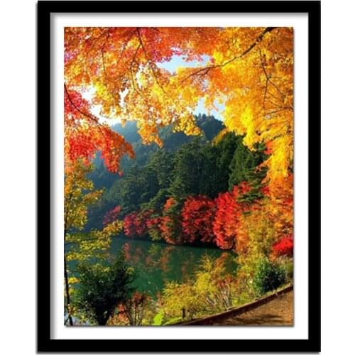 Hot Sale Diy 5D Diamond Painting Autumn Full square Diamond Picture Diamond Embroidery Landscape Pattern Rhinestones