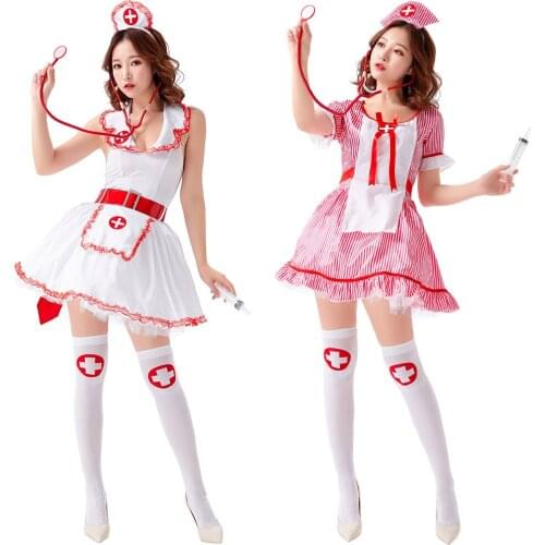 Halloween Sweet And Cute Dress Sexy Nurse Clothing Stage Performance Cosplay Costume Adult Party