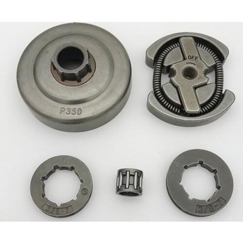 HUNDURE .325" 7T 3/8" 7T Clutch Drum Assembly Sprocket Rim Bearing Kit For Partner 350 351 Chainsaw Parts