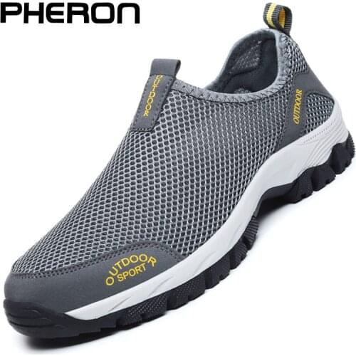 Summer Mesh Men Casual Shoes Water Sneakers Men Outdoor Walking Shoes Trainers Breathable Slip-on Mens Loafers Zapatillas Tenis