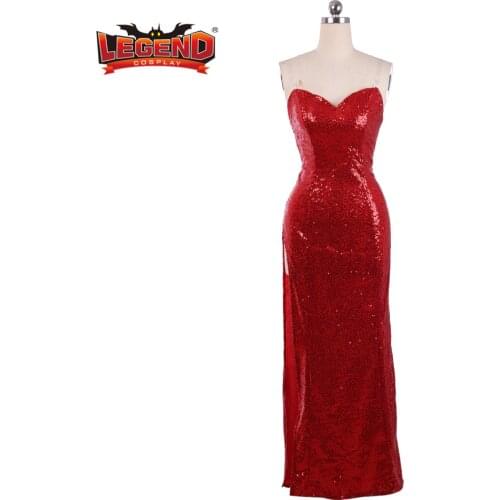 Who Framed Roger Rabbit Jessica Rabbit cosplay costume red dress with gloves