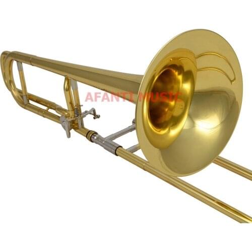 Afanti Tenor Falling Tune B Brass Body gold lacquer Trombone (ATB-102)
