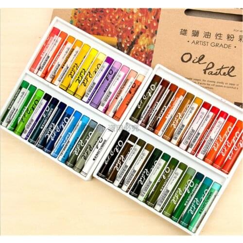 12/24/36 Colors Round Shape Oil Pastel for Artist Students Drawing Pen School Stationery Art Supplies Wax Crayon